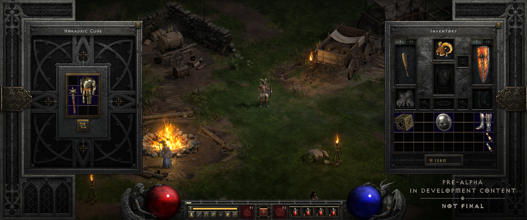 Screenshot of Diablo 2 Resurrected UI from the official press kit